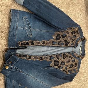 Cold water creek embedded denim jacket